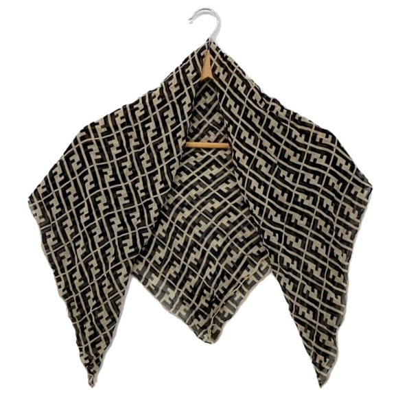 Fendi Accessories - Fendi Zucca 100% Silk Neck Scarf Like New!